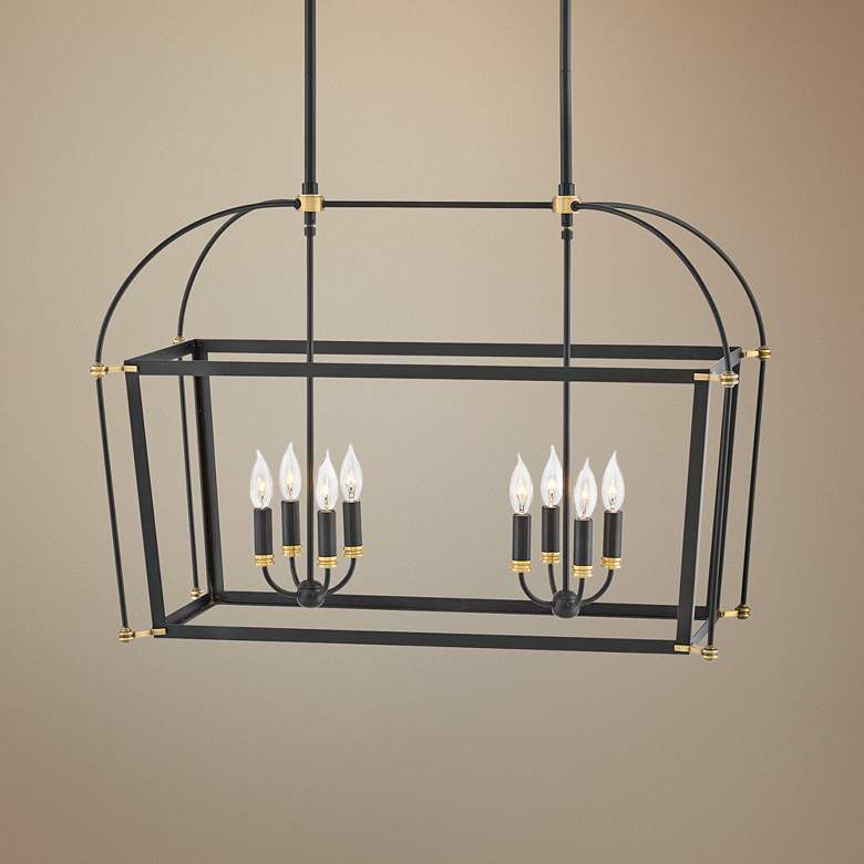 Image 1 Hinkley Selby 34" Wide Black 8-Light Open Frame Chandelier