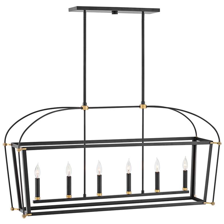 Image 2 Hinkley Selby 48" Wide Black Kitchen Island Light Chandelier