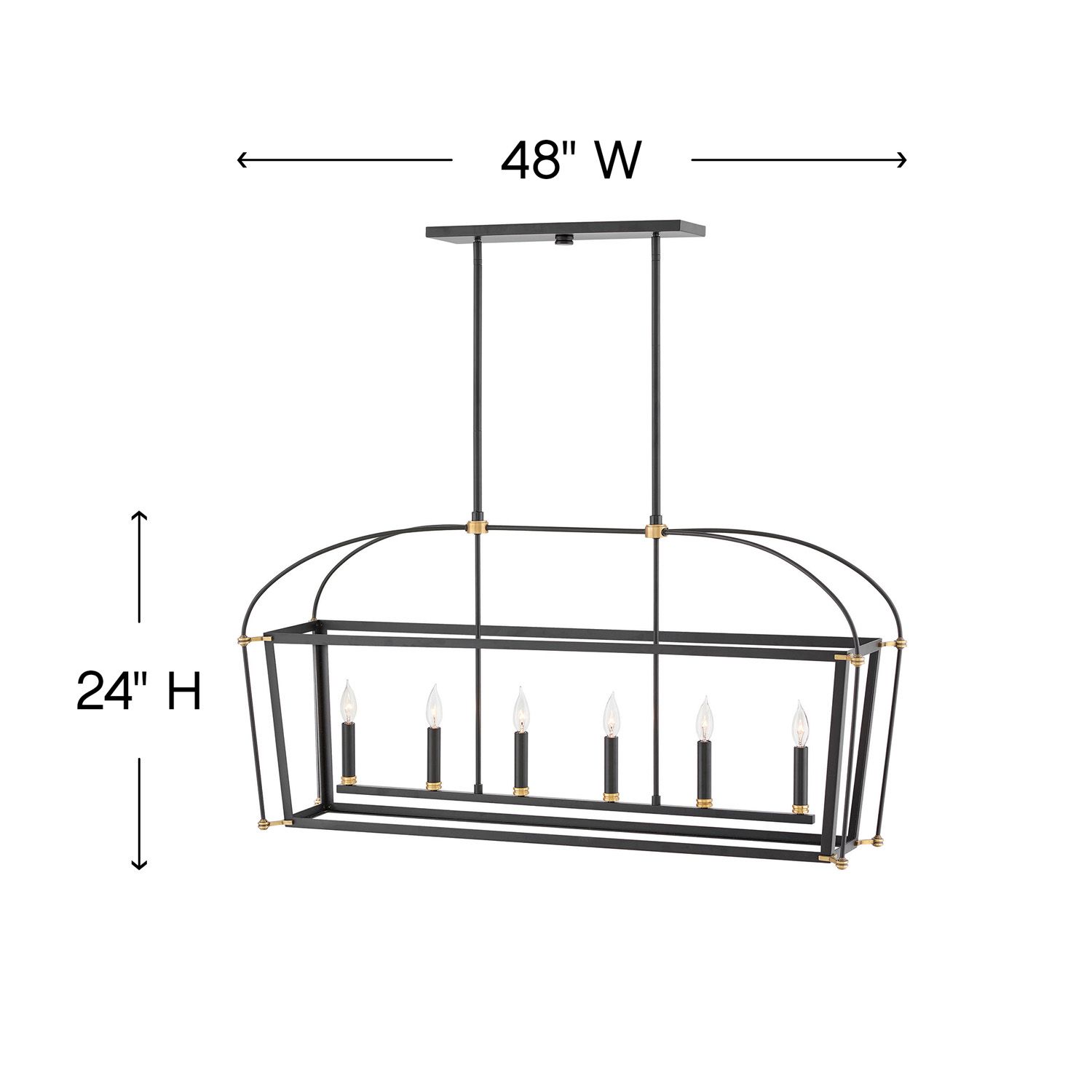 Image 5 Hinkley Selby 48" Wide Black Kitchen Island Light Chandelier more views