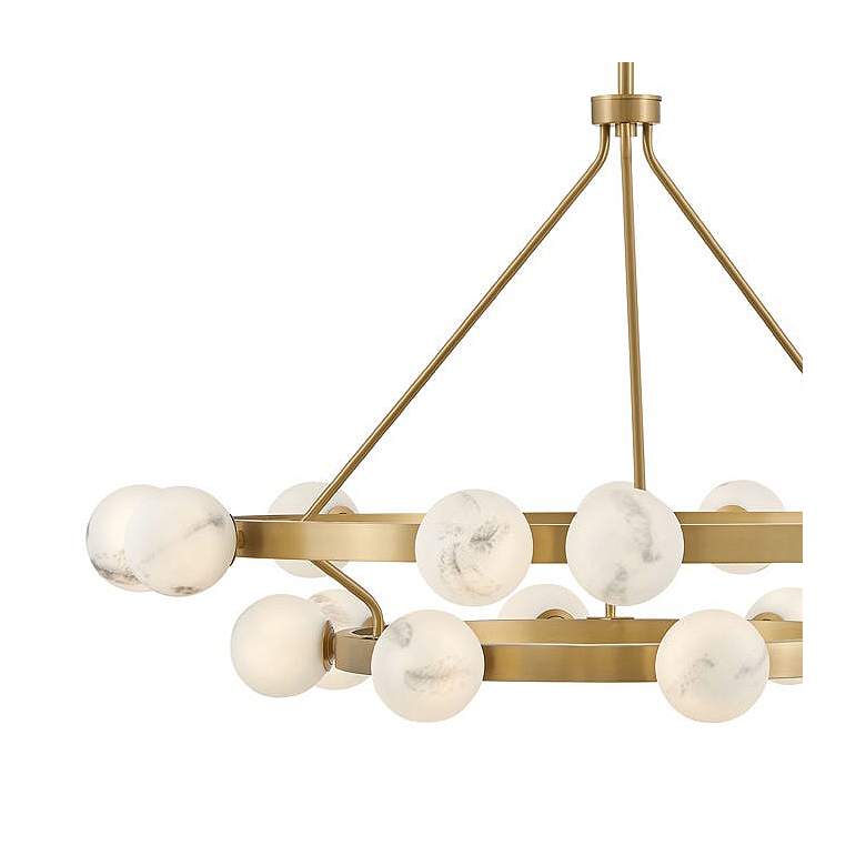 Image 3 Hinkley Selene 48" Lacquered Brass 18-Light Multi-Tier Ring Chandelier more views
