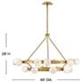 4_Hinkley Selene 48" Lacquered Brass 18-Light Multi-Tier Ring Chandelier more views