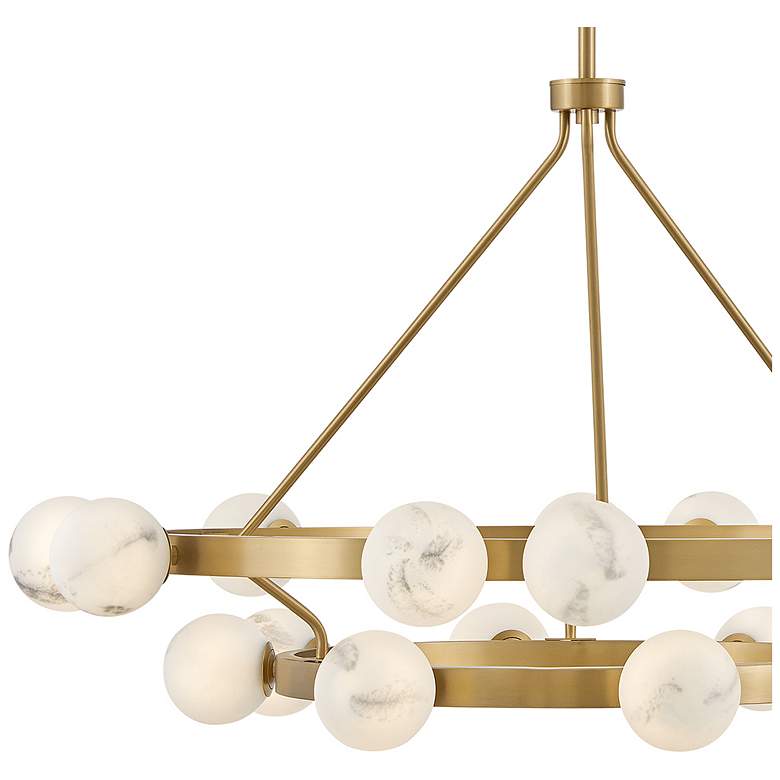 Image 5 Hinkley Selene 48" Lacquered Brass 18-Light Multi-Tier Ring Chandelier more views