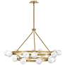 Hinkley Selene 48" Lacquered Brass 18-Light Multi-Tier Ring Chandelier