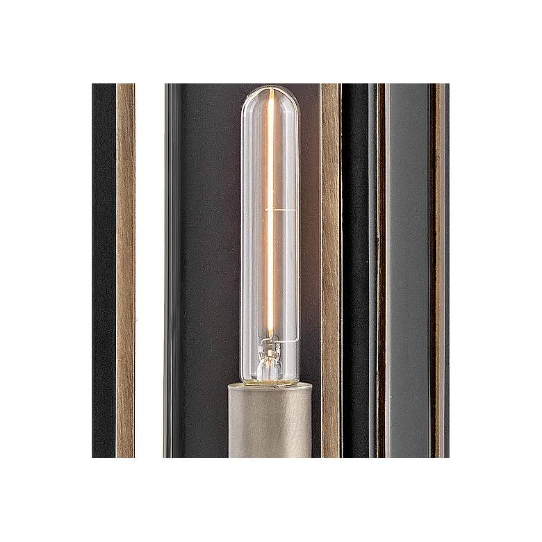 Image 2 Hinkley Shaw 15" High Rectangular Black and Glass Outdoor Wall Light more views