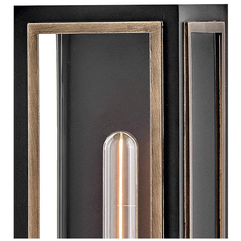 Image 4 Hinkley Shaw 15" High Rectangular Black and Glass Outdoor Wall Light more views