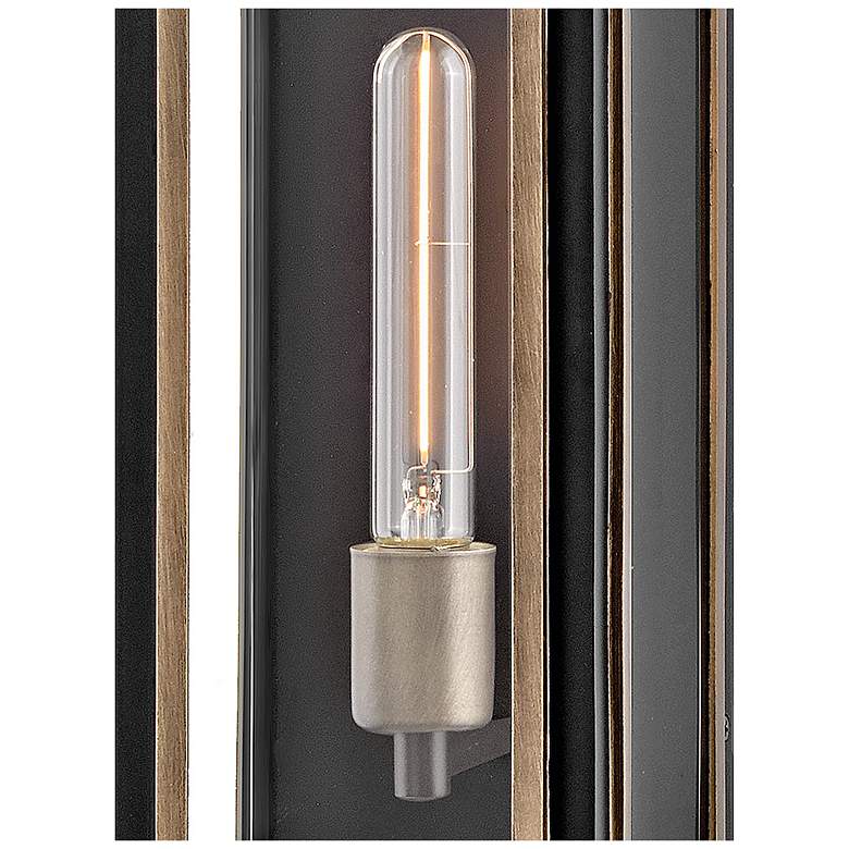 Image 5 Hinkley Shaw 15" High Rectangular Black and Glass Outdoor Wall Light more views