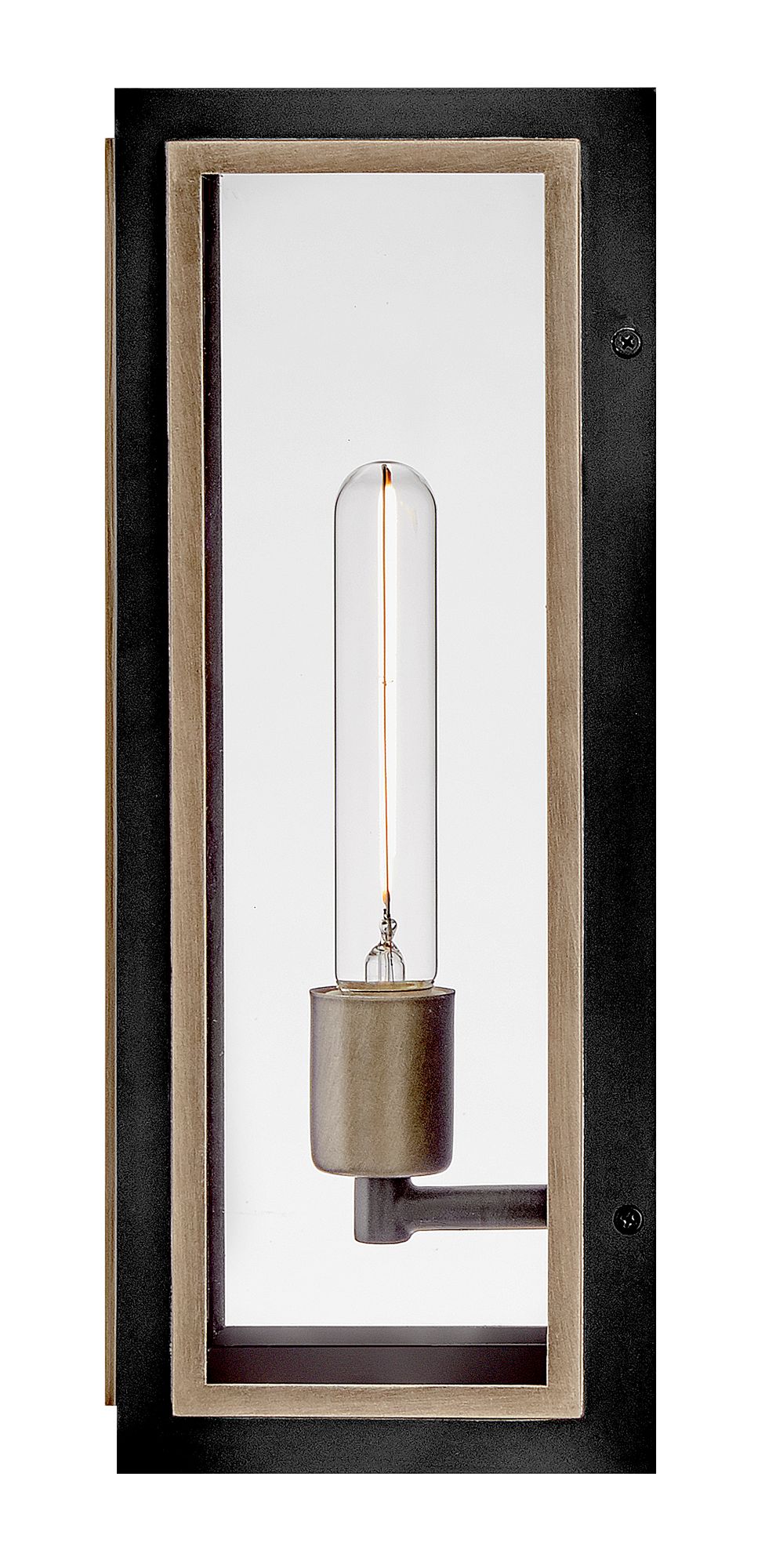 Hinkley Shaw 15" High Rectangular Black and Glass Outdoor Wall Light