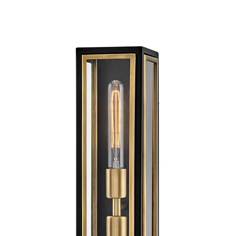 Image 2 Hinkley Shaw 22 "High Black and Heritage Brass 2-Light Wall Sconce more views