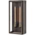 Hinkley Shaw 25" 2-Light Bkack and Clear Glass Outdoor Wall Lantern