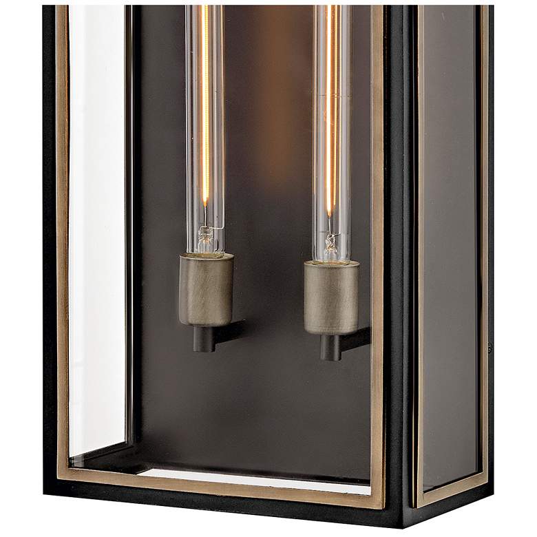 Image 6 Hinkley Shaw 25" 2-Light Bkack and Clear Glass Outdoor Wall Lantern more views