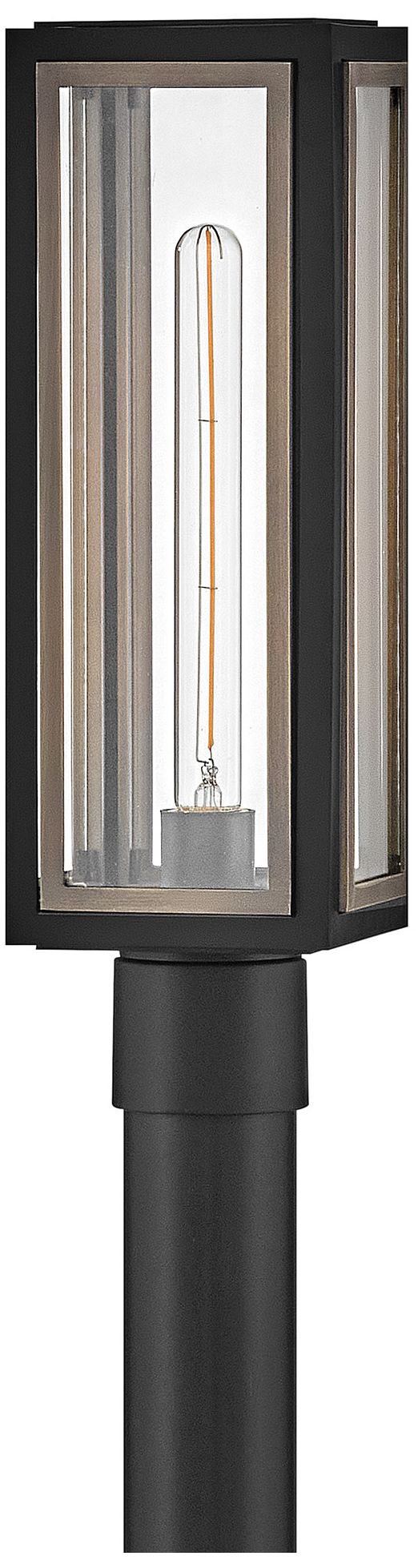 Image 4 Hinkley Shaw Outdoor Medium Post Mount Lantern 18" Black more views