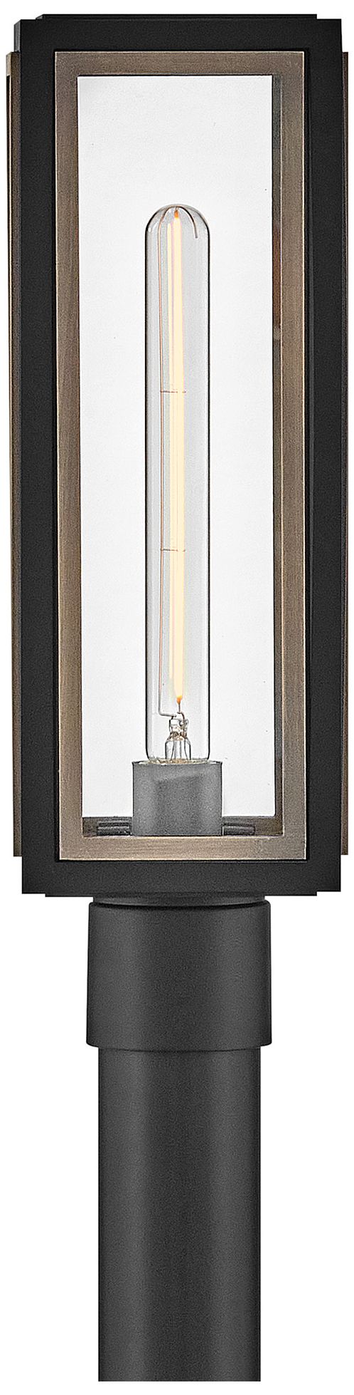 Image 5 Hinkley Shaw Outdoor Medium Post Mount Lantern 18" Black more views