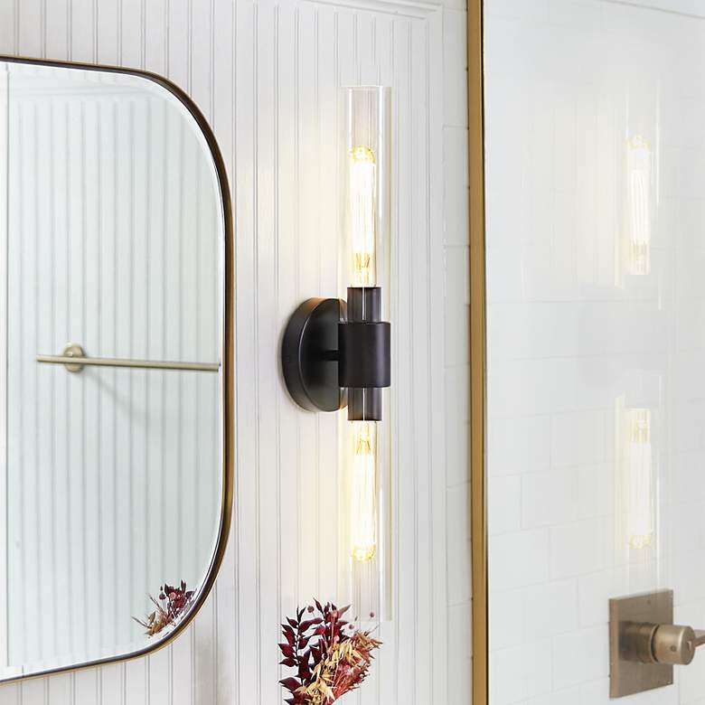 Image 2 Hinkley Shea 24" Wide Black Steel ADA 2-Light Vanity Bath Light