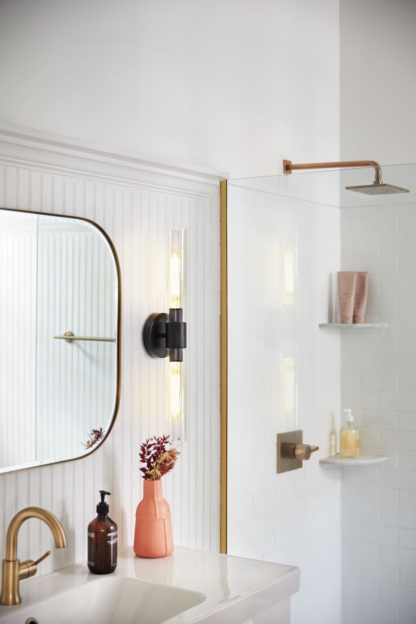 Hinkley Shea 24" Wide Black Steel ADA 2-Light Vanity Bath Light in scene