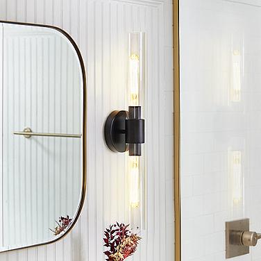 Hinkley Shea 24" Wide Black Steel ADA 2-Light Vanity Bath Light
