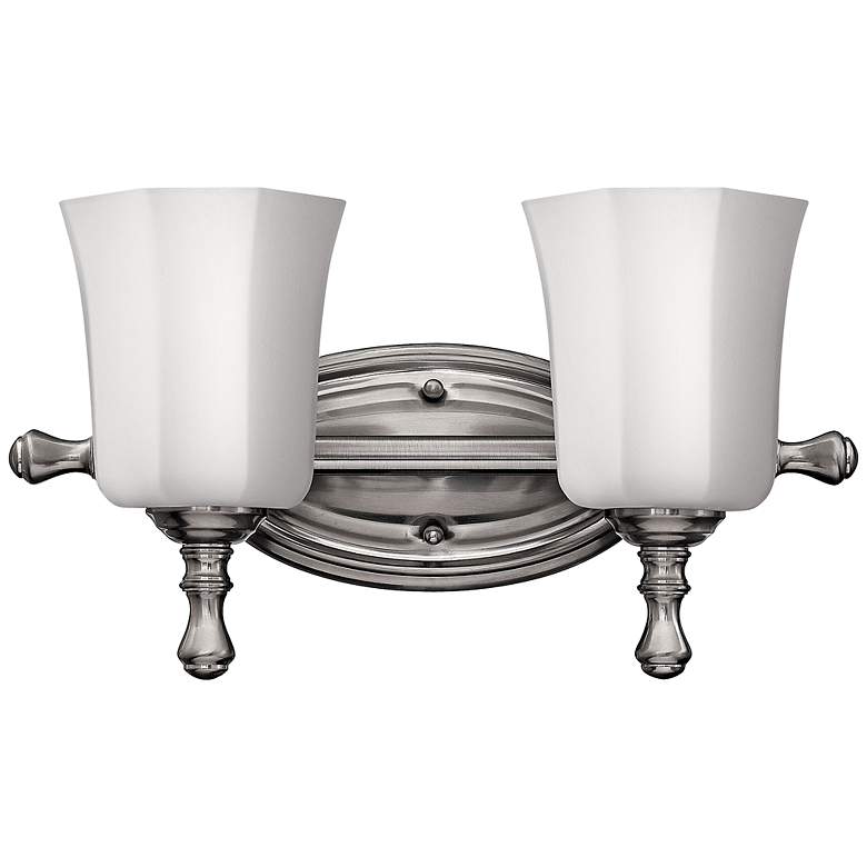 Image 1 Hinkley Shelly 16" Wide Brushed Nickel 2-Light Bath Light