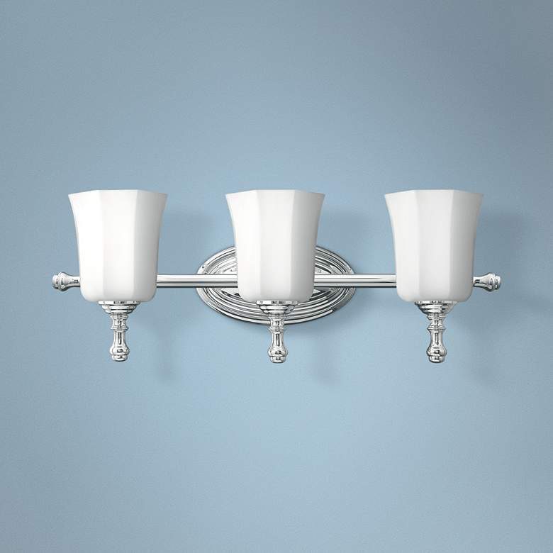 Image 1 Hinkley Shelly 24 inch Wide Chrome 3-Light Bath Light