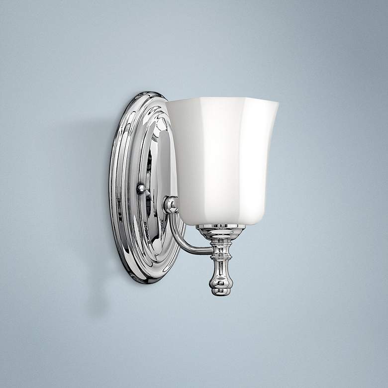 Image 1 Hinkley Shelly 9 1/2 inch High Chrome Wall Sconce
