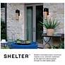 3_Hinkley Shelter 12" High Modern Black LED Dark Sky Outdoor Wall Light more views