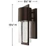 4_Hinkley Shelter 15 1/2" High Buckeye Bronze LED Outdoor Wall Light more views
