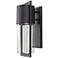 Hinkley Shelter 15 1/2" High Seeded Glass and Black Outdoor Wall Light