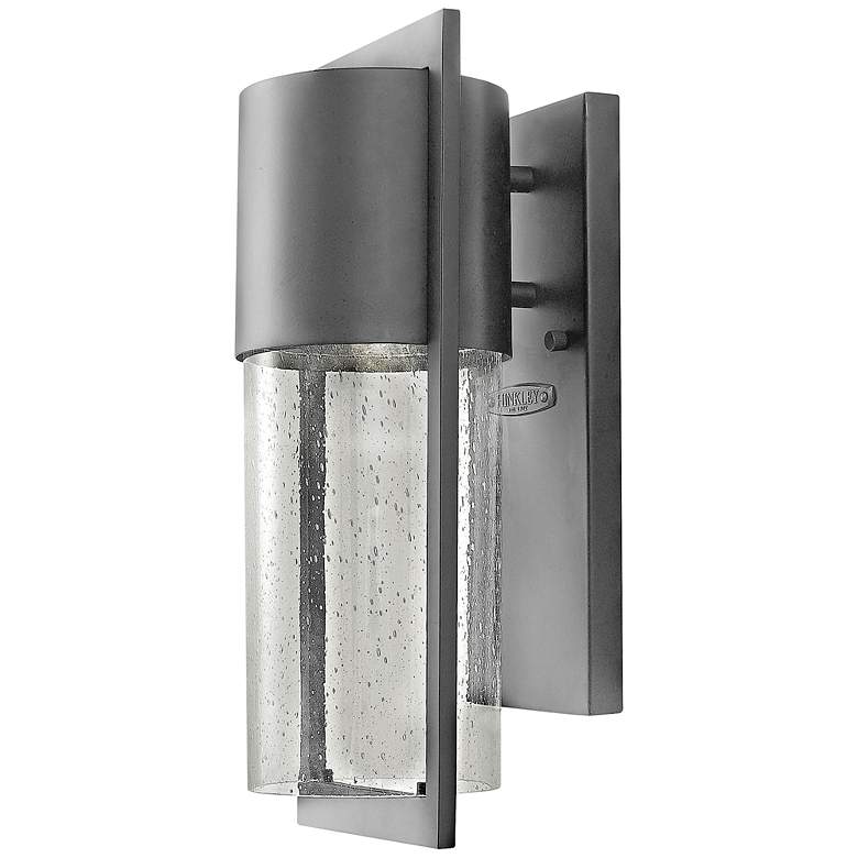 Image 1 Hinkley Shelter 15 1/2"H LED Hematite Outdoor Wall Light