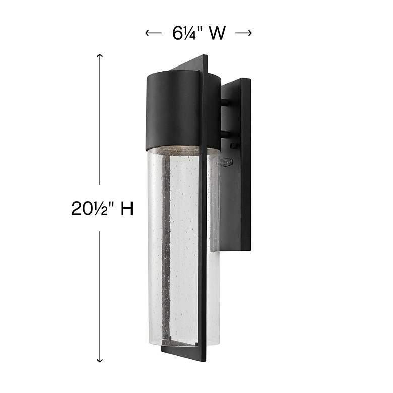 Image 4 Hinkley Shelter 20 1/2" High Black LED Outdoor Wall Light more views