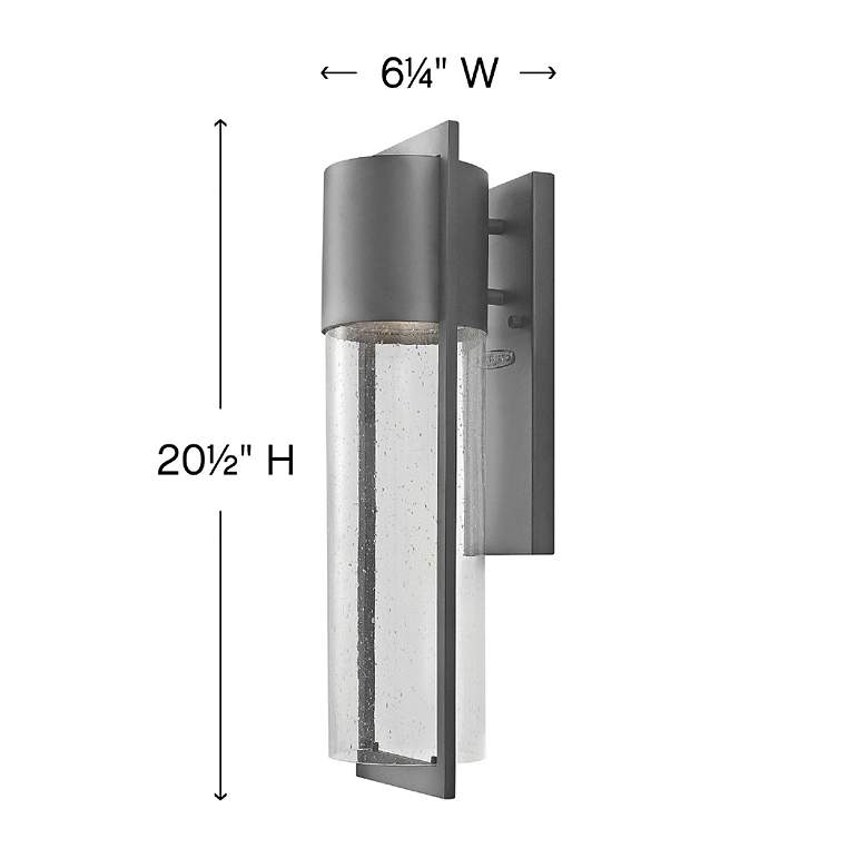 Image 5 Hinkley Shelter 20 1/2"H Hematite LED Outdoor Wall Light more views