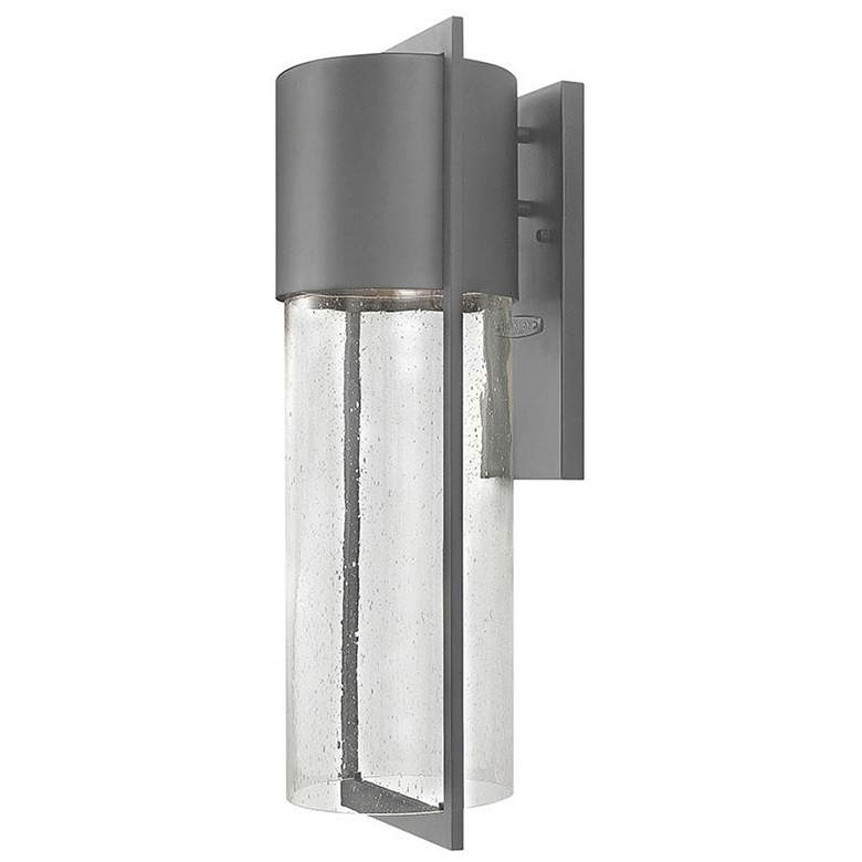 Image 1 Hinkley Shelter 23 1/4 inch High Hematite LED Outdoor Wall Light