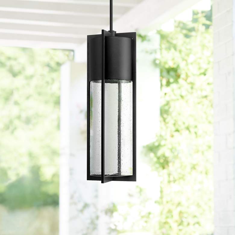Image 2 Hinkley Shelter 24 1/2" High Black LED Outdoor Hanging Light