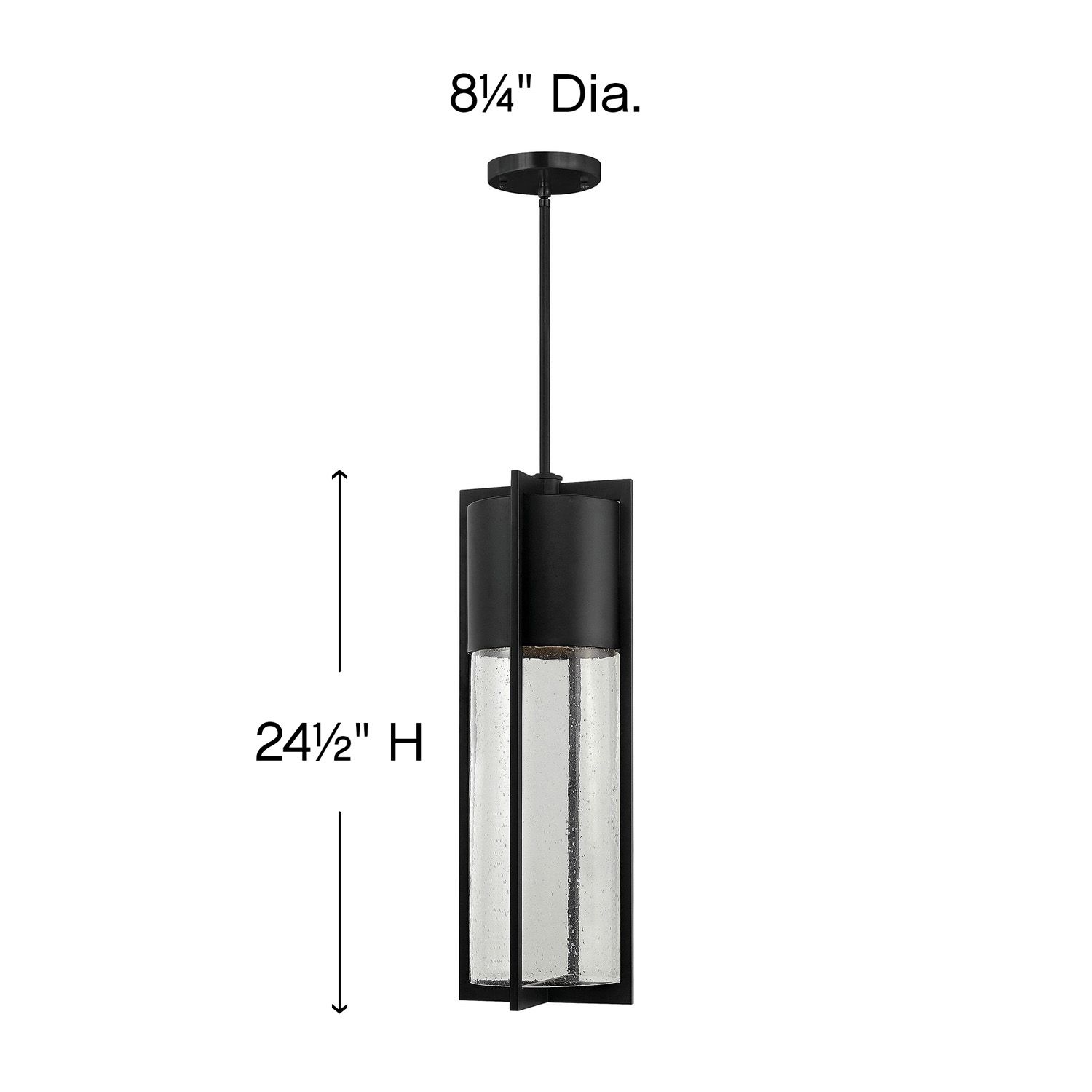 Image 6 Hinkley Shelter 24 1/2" High Black LED Outdoor Hanging Light more views