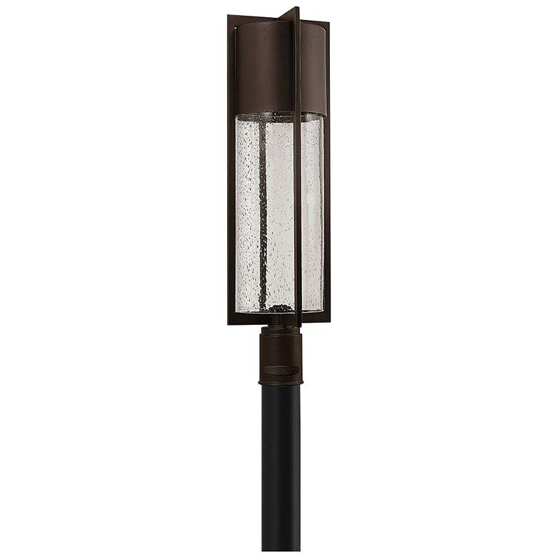 Image 1 Hinkley Shelter 27 3/4" High Buckeye Bronze LED Outdoor Post Light