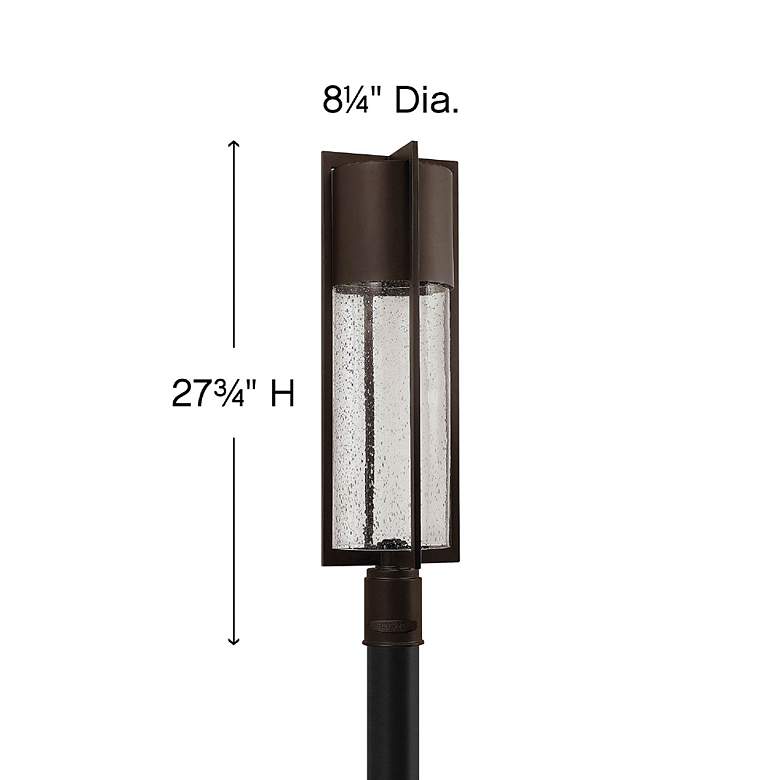 Image 4 Hinkley Shelter 27 3/4" High Buckeye Bronze LED Outdoor Post Light more views