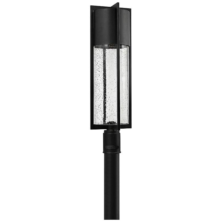 Image 1 Hinkley Shelter 27 3/4 inchH Black 12V LED Outdoor Post Light