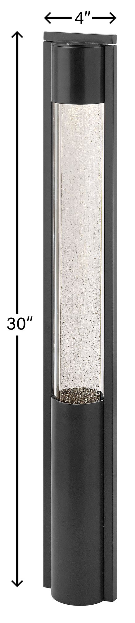 Image 6 Hinkley Shelter 30" High Modern Black LED 120V Bollard Landscape Light more views