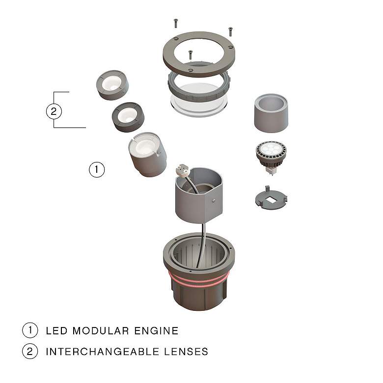 Image 4 Hinkley Shielded Bronze Landscape Low Voltage Well Light more views