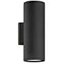 2_Hinkley Silo 12" High Black Finish Modern LED Outdoor Wall Light