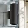 1_Hinkley Silo 12" High Black Finish Modern LED Outdoor Wall Light