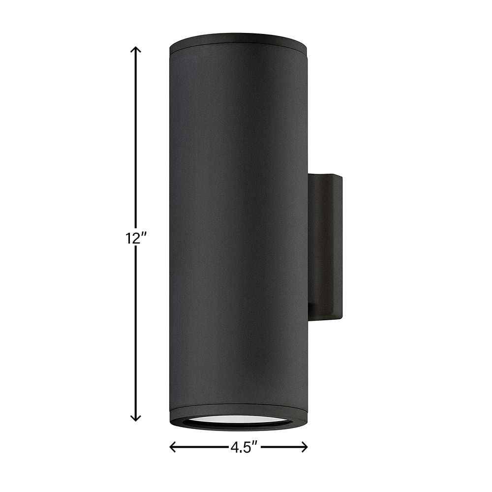 Image 6 Hinkley Silo 12" High Black Finish Modern LED Outdoor Wall Light more views
