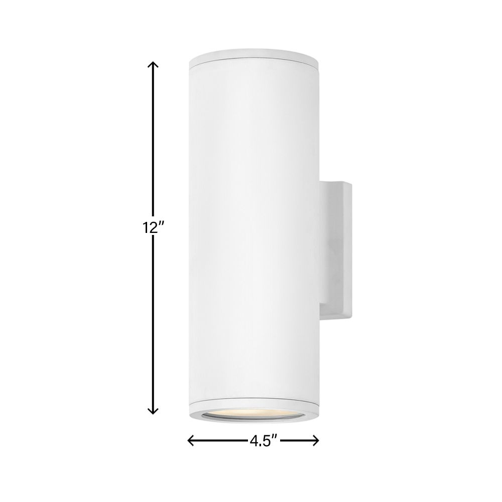 Image 7 Hinkley Silo 12" High Satin White LED Outdoor Wall Light more views