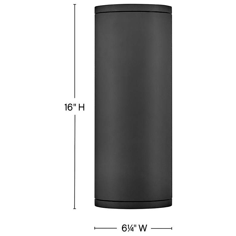 Image 3 Hinkley Silo 16" High Black LED Outdoor Wall Light more views