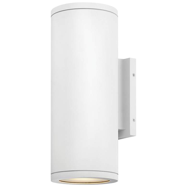 Image 2 Hinkley Silo 16" High Textured White LED Outdoor Wall Light more views