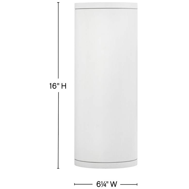 Image 3 Hinkley Silo 16" High Textured White LED Outdoor Wall Light more views