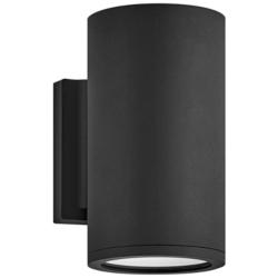 Hinkley Silo 8&quot; High Black Cylinder Modern LED Outdoor Wall Light