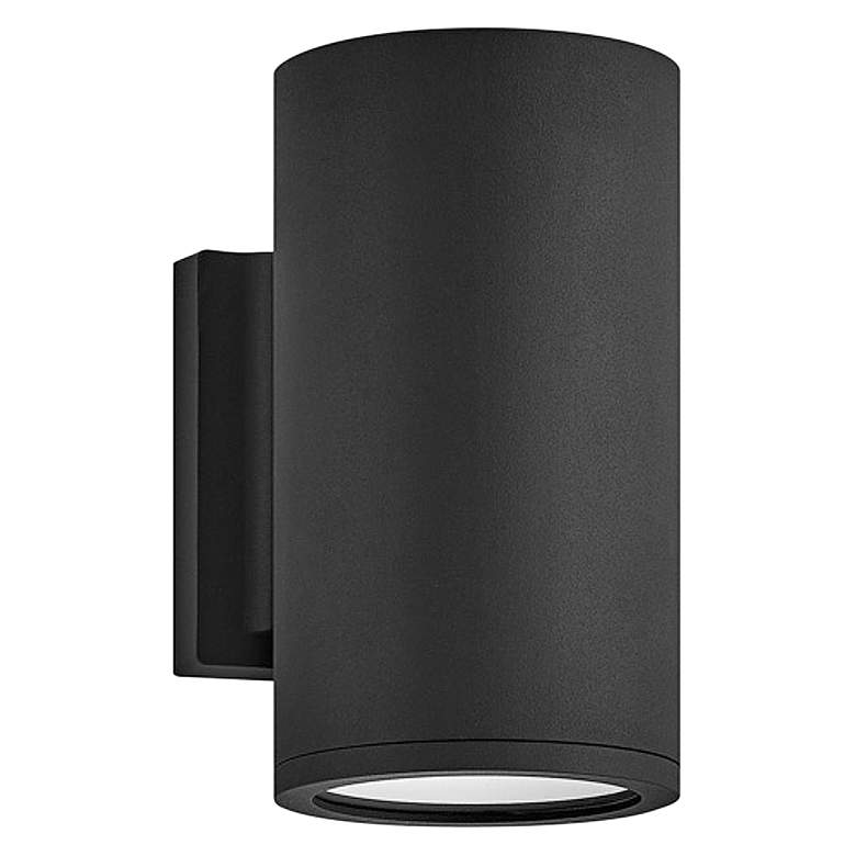 Image 2 Hinkley Silo 8" High Black Cylinder Modern LED Outdoor Wall Light