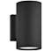 Hinkley Silo 8" High Black Cylinder Modern LED Outdoor Wall Light