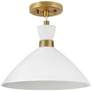2_Hinkley Simon 13" Wide Matte White with Brass Pendant Light more views
