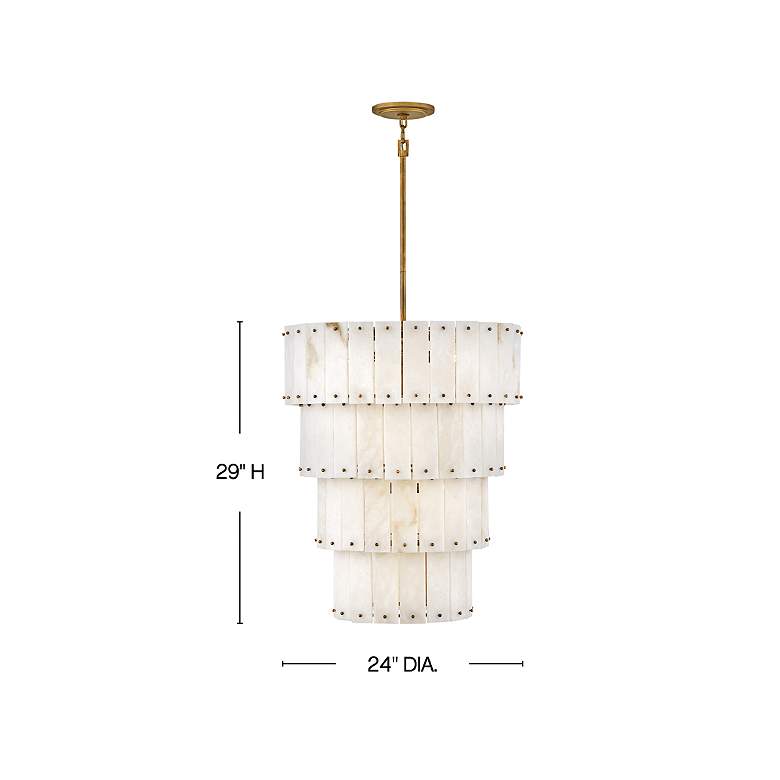 Image 3 Hinkley Simone 24" Wide Burnished Gold Tiered Chandelier more views