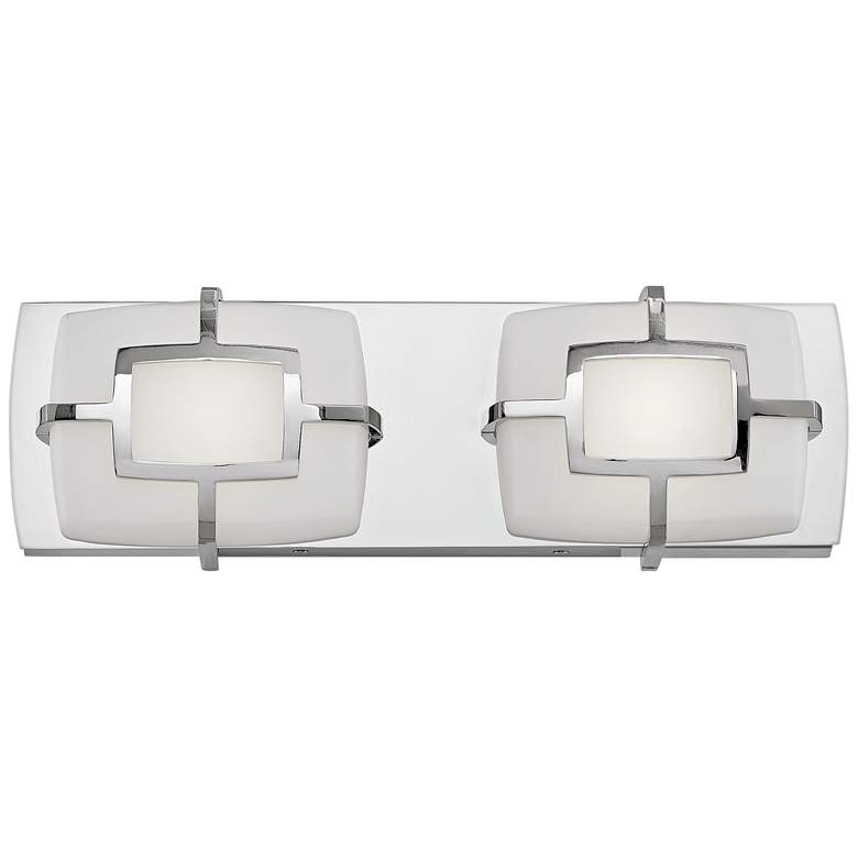 Image 1 Hinkley Sisley 5"H Polished Nickel 2-Light LED Wall Sconce