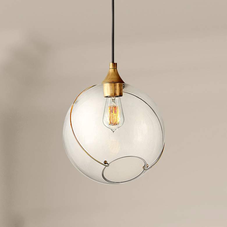 Image 1 Hinkley Skye 10 3/4" Wide Heritage Brass Mini Pendant Light